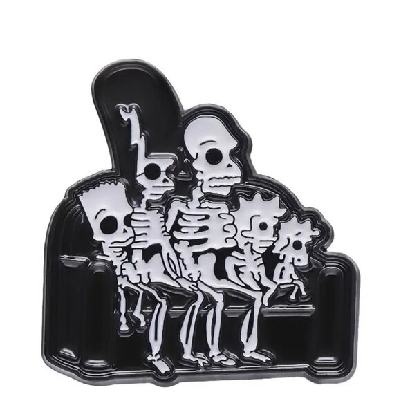 Simpsons Enamel Collectible Pin, Bart, Homer, Marge, Maggie, Skeleton,  Cartoon - Picture 1 of 1
